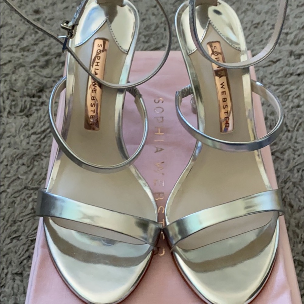 Sophia Webster Silver heels 36.5 New!